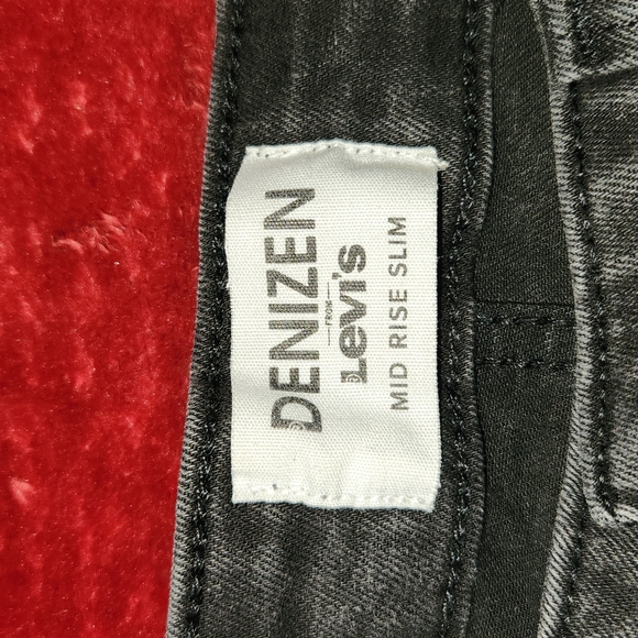 Levis Denim Jeans MidRise Slim Stretch Fit Dark Wash Black Denizem 26x28 - Picture 9 of 10